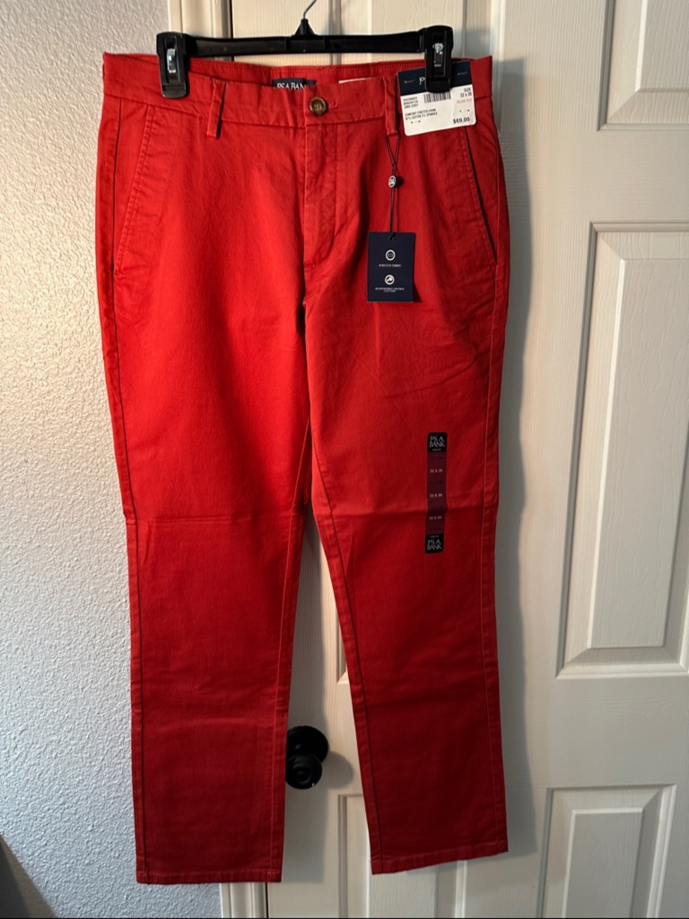 Joseph A Red Men's Chinos